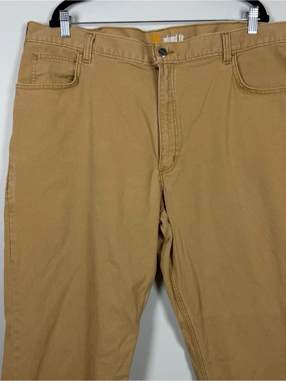 Carhartt Relaxed Straight Rigby Pant Hickory Brown Cotton Work Size 42x32